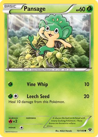 Pansage 010/146 - Reverse Holofoil XY Base Set