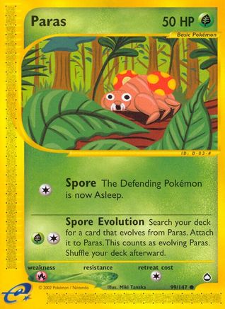 Paras 099/147 - Reverse Holofoil Aquapolis