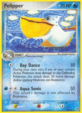 Pelipper 021/107 - Reverse Holofoil Deoxys