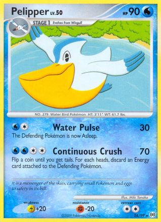 Pelipper 024/99  - Reverse Holofoil Arceus