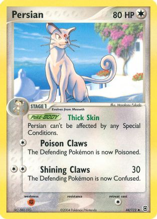 Persian 044/112 - Reverse Holofoil FireRed & LeafGreen