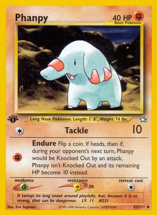 Phanpy 043/111 - 1st Edition Neo Genesis