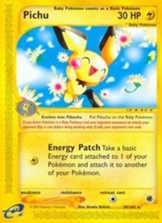 Pichu 058/165 - Reverse Holofoil Expedition