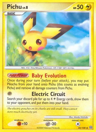 Pichu 045/100  - Reverse Holofoil Stormfront