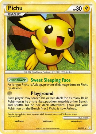 Pichu 028/123  - Reverse Holofoil HeartGold SoulSilver