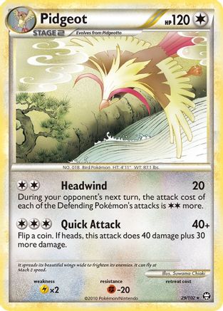 Pidgeot 029/102  - Reverse Holofoil Triumphant