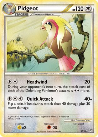 Pidgeot 030/95  - Reverse Holofoil Call of Legends