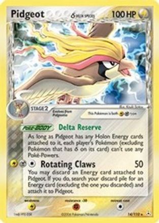 Pidgeot (Delta Species) 014/110 - Reverse Holofoil Holon Phantoms
