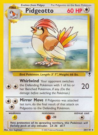 Pidgeotto 034/110 - Reverse Holofoil Legendary Collection