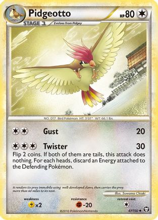 Pidgeotto 047/102  - Reverse Holofoil Triumphant