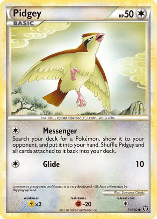 Pidgey 071/102  - Reverse Holofoil Triumphant