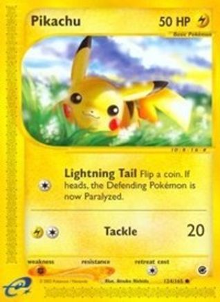 Pikachu 124/165 - Reverse Holofoil Expedition
