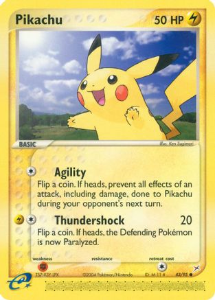 Pikachu 043/95 - Reverse Holofoil Team Magma vs Team Aqua