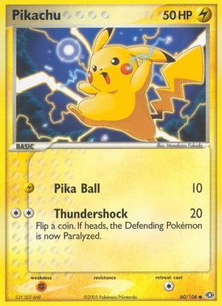 Pikachu 060/106 - Reverse Holofoil Emerald