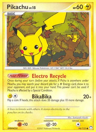 Pikachu 094/123  - Reverse Holofoil Mysterious Treasures