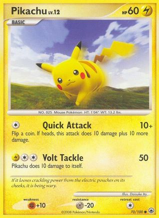 Pikachu 070/100  - Reverse Holofoil Majestic Dawn