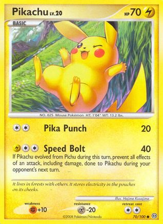 Pikachu 070/100  - Reverse Holofoil Stormfront