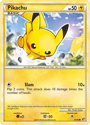 Pikachu 061/90  - Reverse Holofoil Undaunted