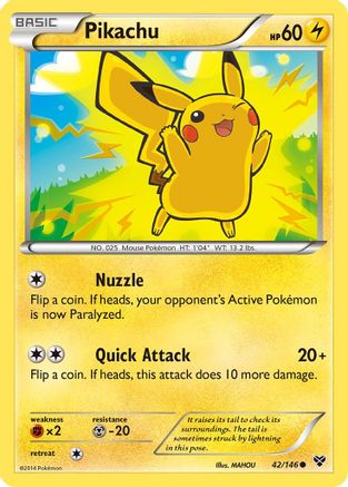 Pikachu 042/146  - Reverse Holofoil XY Base Set