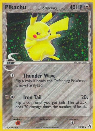 Pikachu (Delta Species) 093/92 - Holofoil Legend Maker
