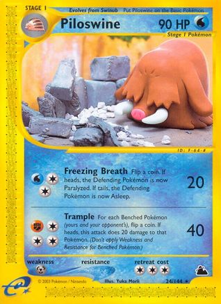 Piloswine 024/144 - Reverse Holofoil Skyridge