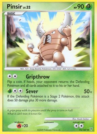 Pinsir 075/147  - Reverse Holofoil Supreme Victors