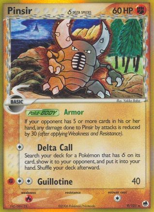 Pinsir (Delta Species) 009/101 - Reverse Holofoil Dragon Frontiers