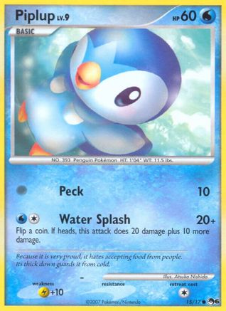 Piplup 015/017  POP Series 6