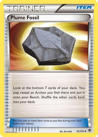 Plume Fossil 082/101  - Reverse Holofoil Plasma Blast