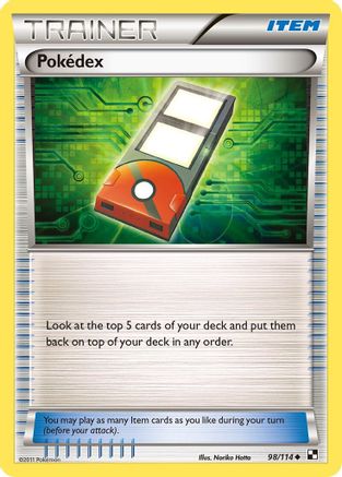 Pokedex 098/114  - Reverse Holofoil Black and White