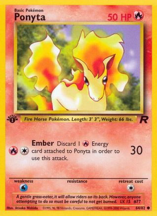 Ponyta 064/82 - 1st Edition Team Rocket