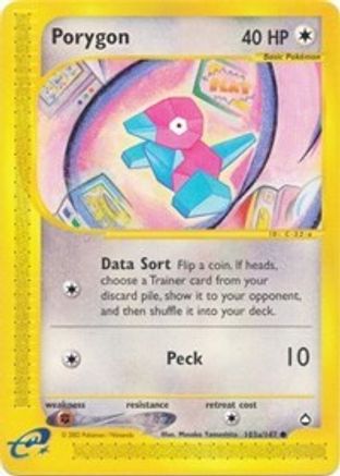 Porygon 103b/147 - Reverse Holofoil Aquapolis