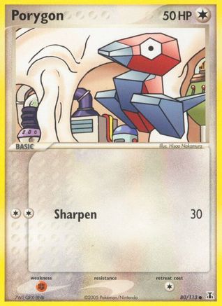 Porygon 080/113 - Reverse Holofoil Delta Species