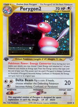 Porygon2 012/64 - 1st Edition Holofoil Neo Revelation