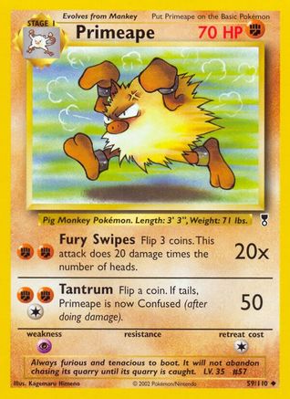 Primeape 059/110 - Reverse Holofoil Legendary Collection