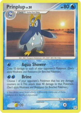 Prinplup 058/130  - Reverse Holofoil Diamond and Pearl