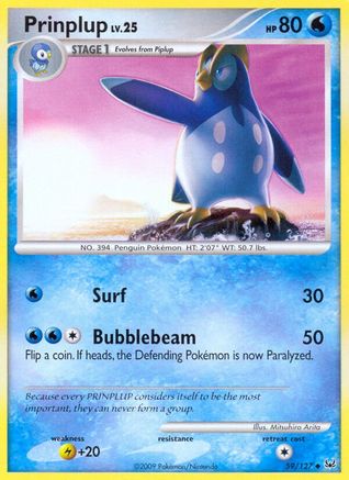 Prinplup 059/127  - Reverse Holofoil Platinum