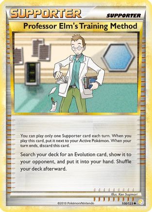 Professor Elm's Training Method 100/123  - Reverse Holofoil HeartGold SoulSilver