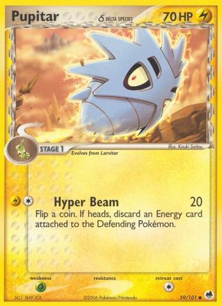 Pupitar (Delta Species) 059/101 - Reverse Holofoil Dragon Frontiers