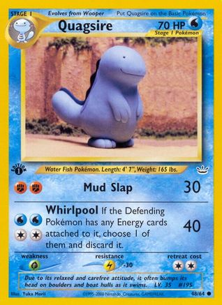 Quagsire 048/64 - 1st Edition Neo Revelation
