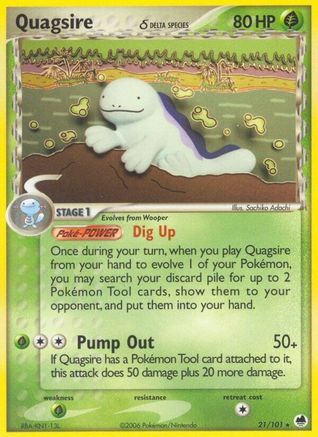 Quagsire (Delta Species) 021/101 - Reverse Holofoil Dragon Frontiers