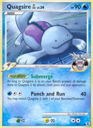 Quagsire GL 076/111  - Reverse Holofoil Rising Rivals