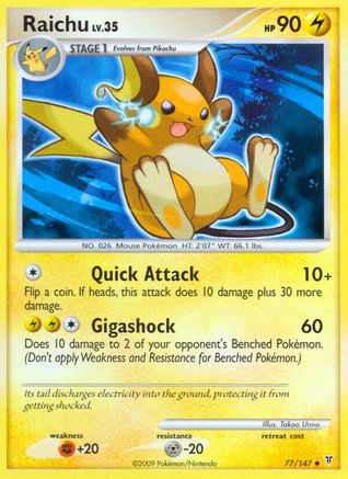 Raichu 077/147  - Reverse Holofoil Supreme Victors