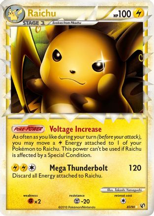 Raichu (Prime) 083/90  - Holofoil Undaunted
