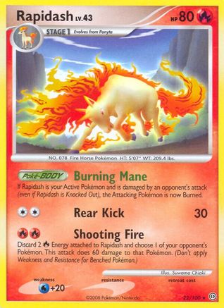 Rapidash 022/100  - Reverse Holofoil Stormfront