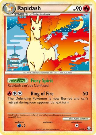 Rapidash 008/102  - Holofoil Triumphant