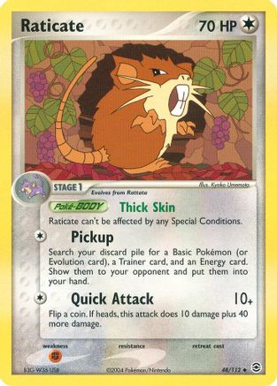 Raticate 048/112 - Reverse Holofoil FireRed & LeafGreen