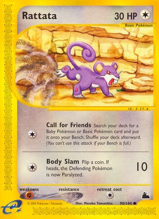 Rattata 090/144 - Reverse Holofoil Skyridge