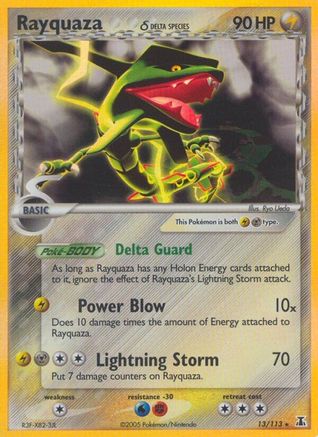 Rayquaza (Delta Species) 013/113 - Reverse Holofoil Delta Species
