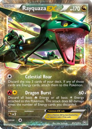 Rayquaza EX 085/124  - Holofoil Dragons Exalted
